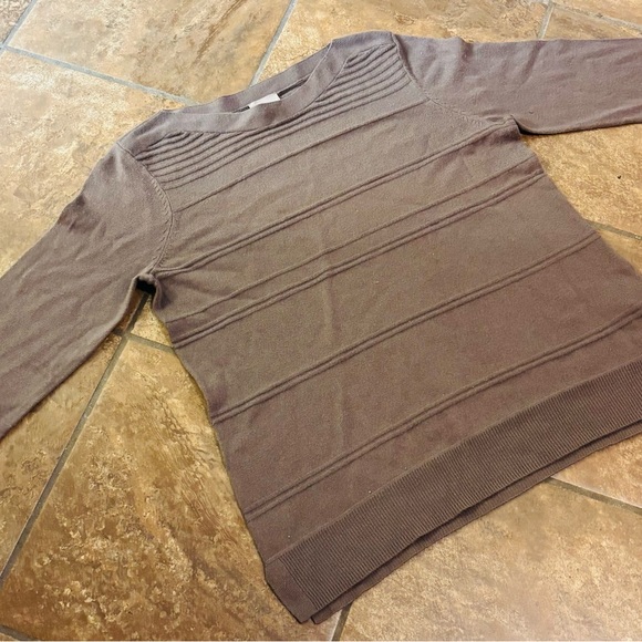 Chico’s Long Sleeve Brown Sweater Size 1 NWOT - Picture 8 of 11